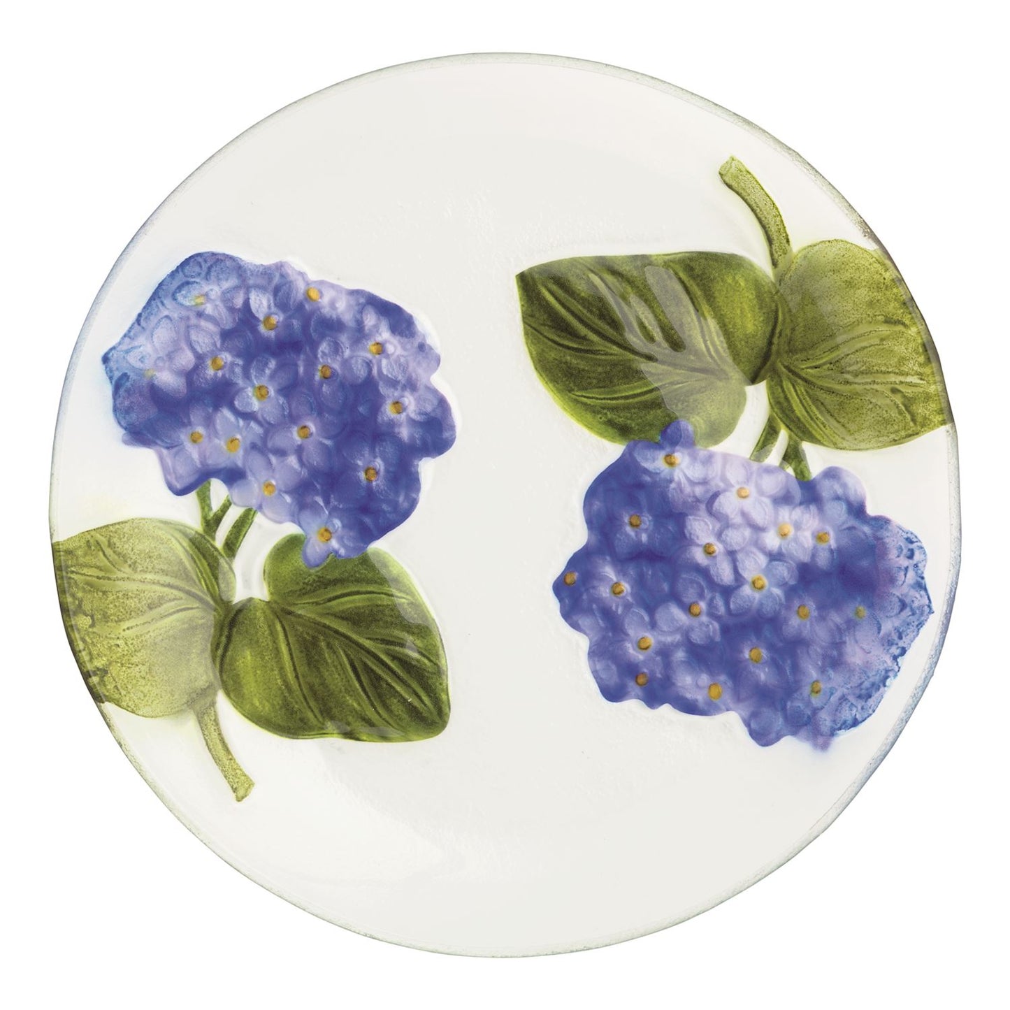 Mud Pie Hydrangea Glass Plate