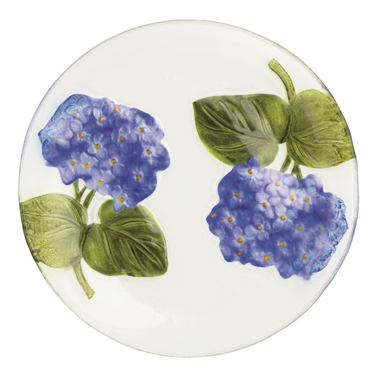 Mud Pie Hydrangea Glass Plate