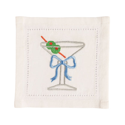 Mud Pie Martini Bow Cocktail Napkin Set