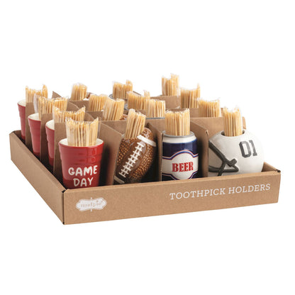 Mud Pie Tailgate Toothpick Holder Set - 3 Styles
