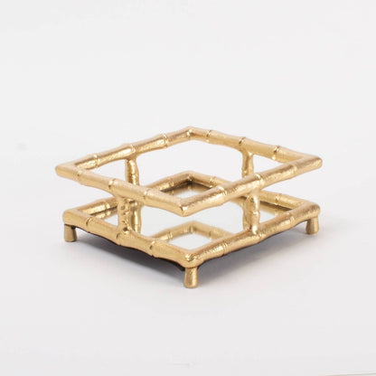 8 Oak Lane - Gold Bamboo Cocktail Napkin Tray | CeCe's Home & Gifts