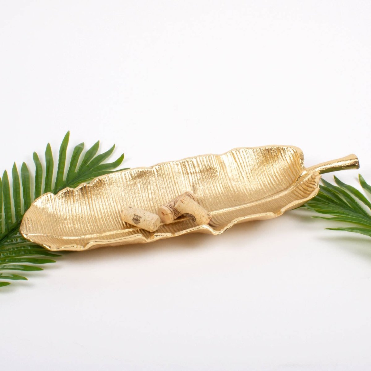 8 Oak Lane 8 Oak Lane Gold Banana Leaf Decorative Tray | CeCe's Home & Gifts