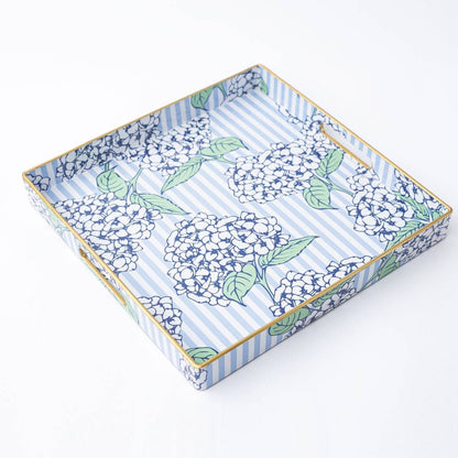 8 Oak Lane 8 Oak Lane - Hydrangea Stem Square Tray | CeCe's Home & Gifts
