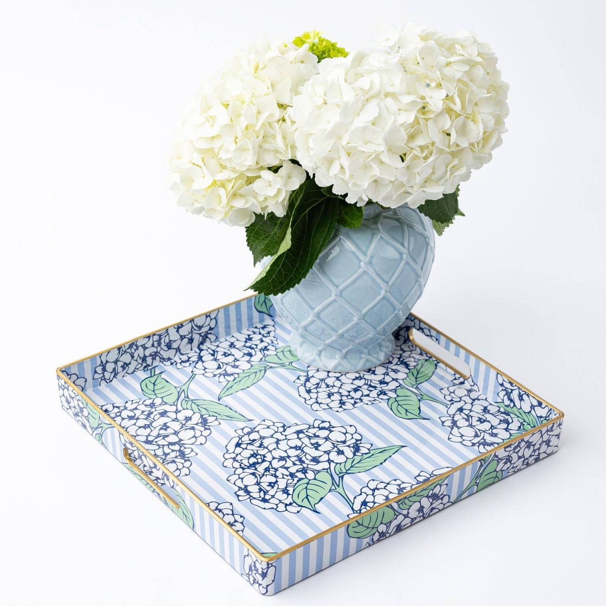 8 Oak Lane 8 Oak Lane - Hydrangea Stem Square Tray | CeCe's Home & Gifts