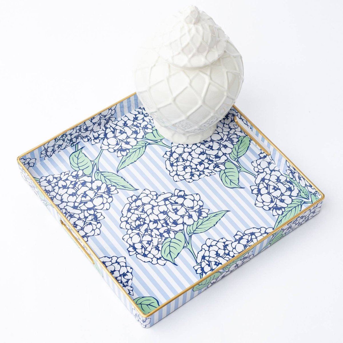 8 Oak Lane 8 Oak Lane - Hydrangea Stem Square Tray | CeCe's Home & Gifts