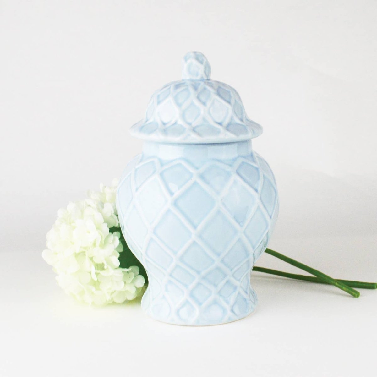 8 Oak Lane 8 Oak Lane Light Blue Ginger Jar - 2 Sizes | CeCe's Home & Gifts
