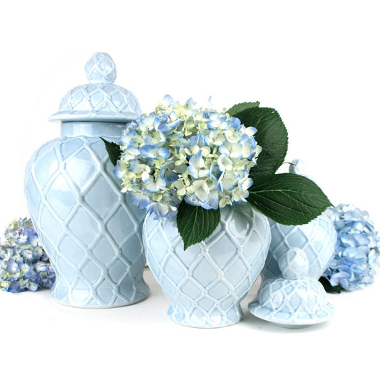 8 Oak Lane 8 Oak Lane Light Blue Ginger Jar - 2 Sizes | CeCe's Home & Gifts