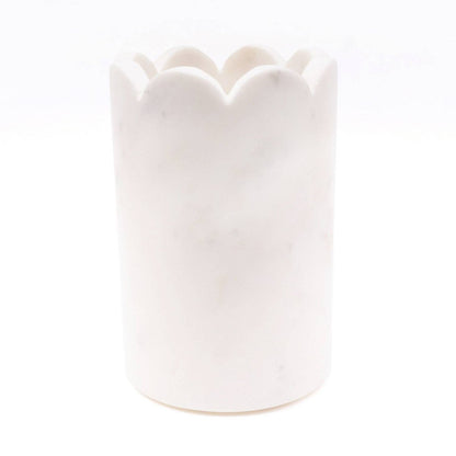 8 Oak Lane 8 Oak Lane White Marble Scalloped Wine Chiller | CeCe's Home & Gifts