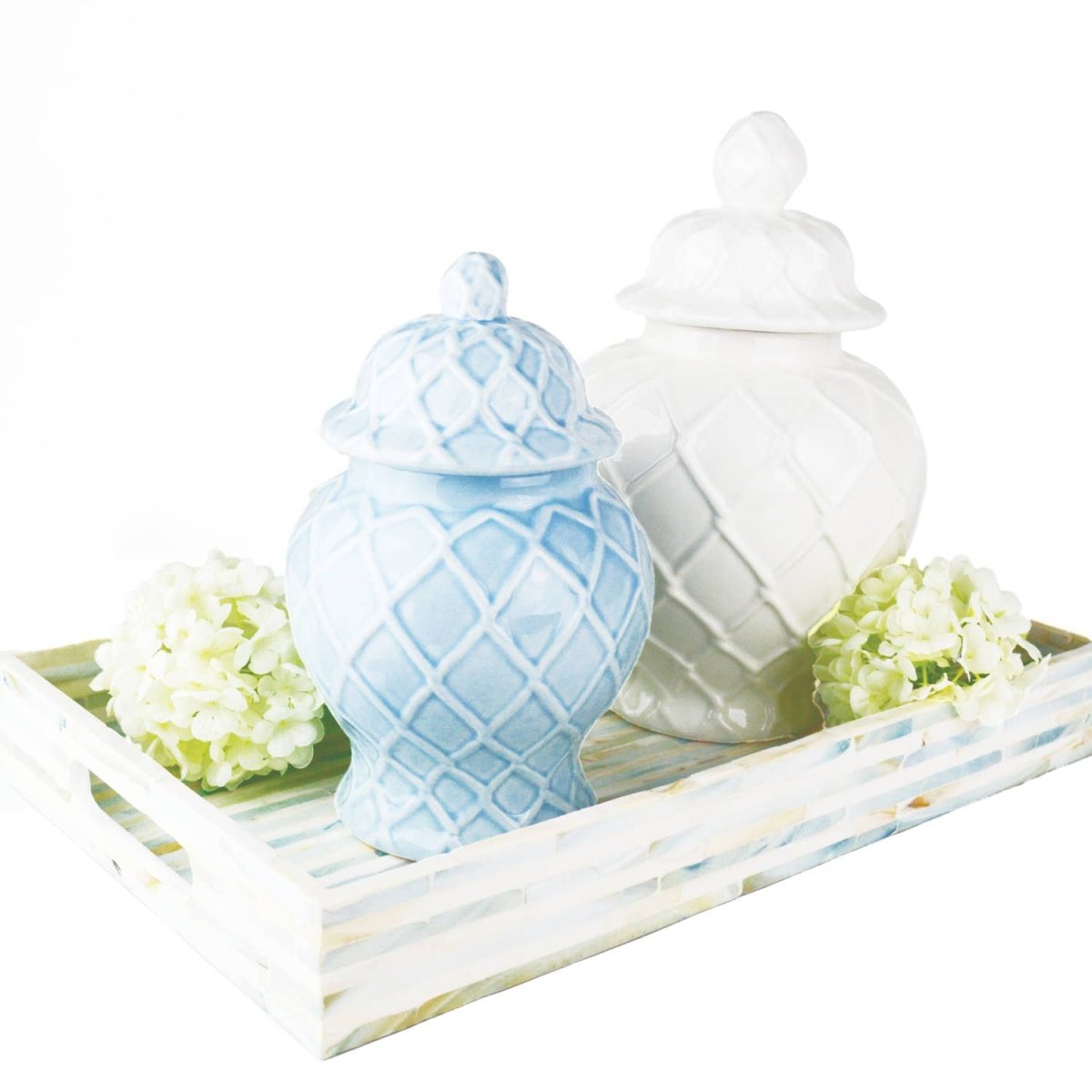 8 Oak Lane 8 Oak Lane White Textured Ginger Jar - 2 Sizes | CeCe's Home & Gifts
