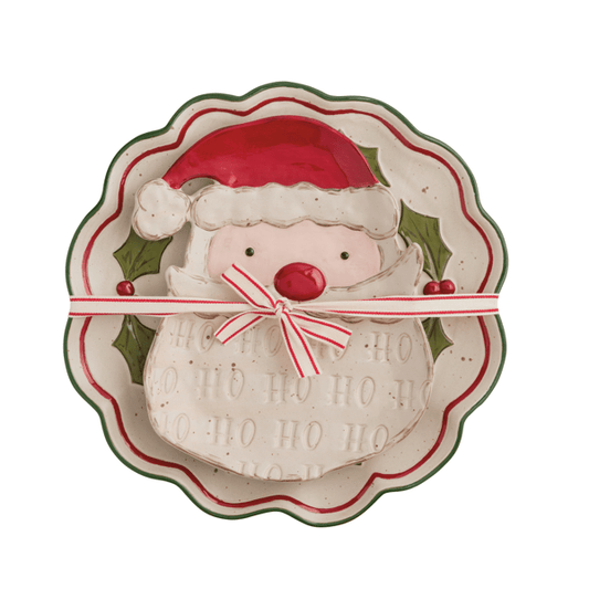 Mud Pie Santa Platter Set