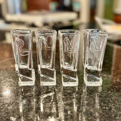 Carre Square Base Shot Glass - Set of 4