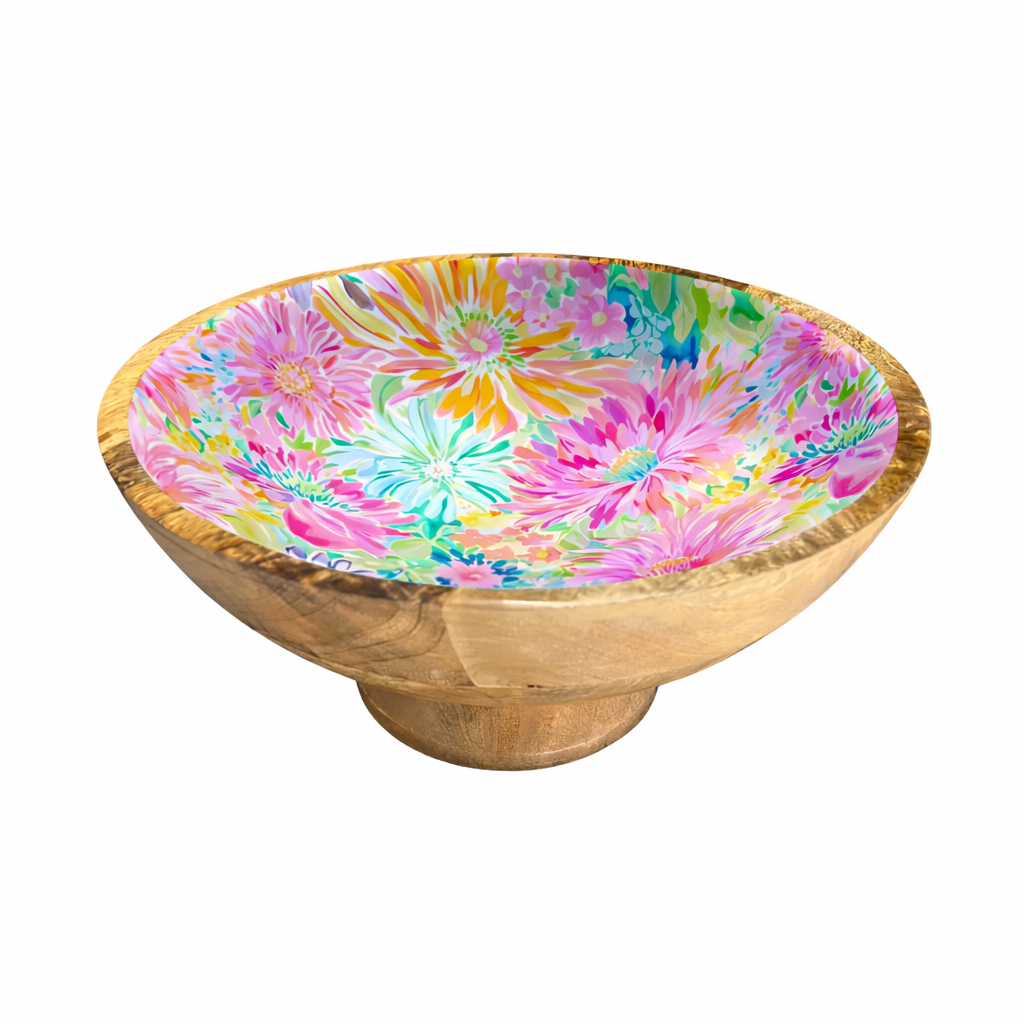 My Casita Bright Floral Pedestal Bowl