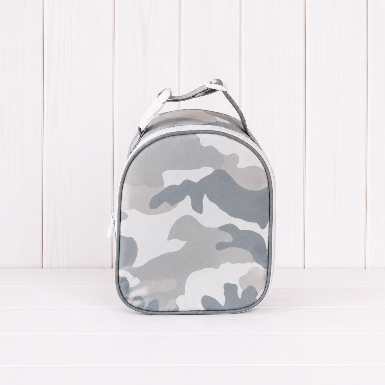 Monogrammed Snow Camo Wipeable Lunch Box