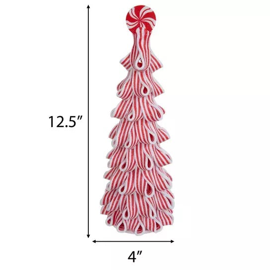 Peppermint Candy Stripe Tree Light-Up Sitter - 3 Sizes