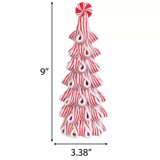 Peppermint Candy Stripe Tree Light-Up Sitter - 3 Sizes