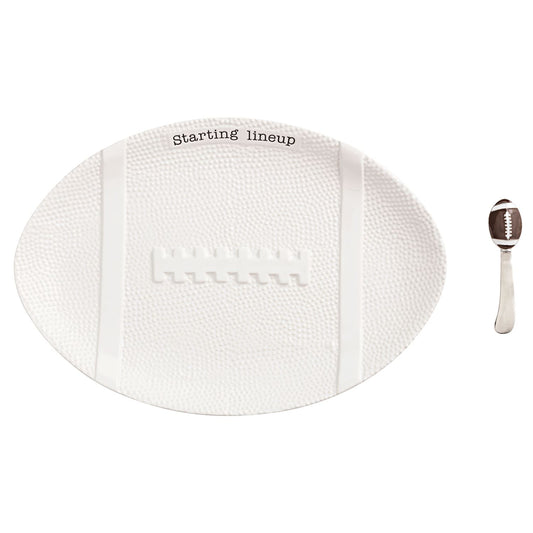 Mud Pie Football Platter Set