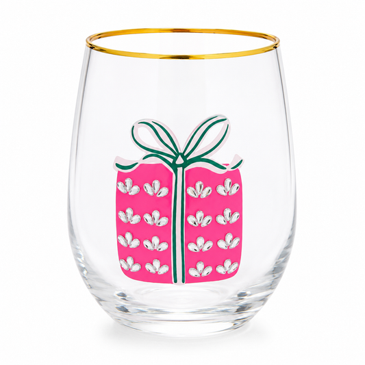 Mary Square Wrapped In Cheer Rhinestone Glassware