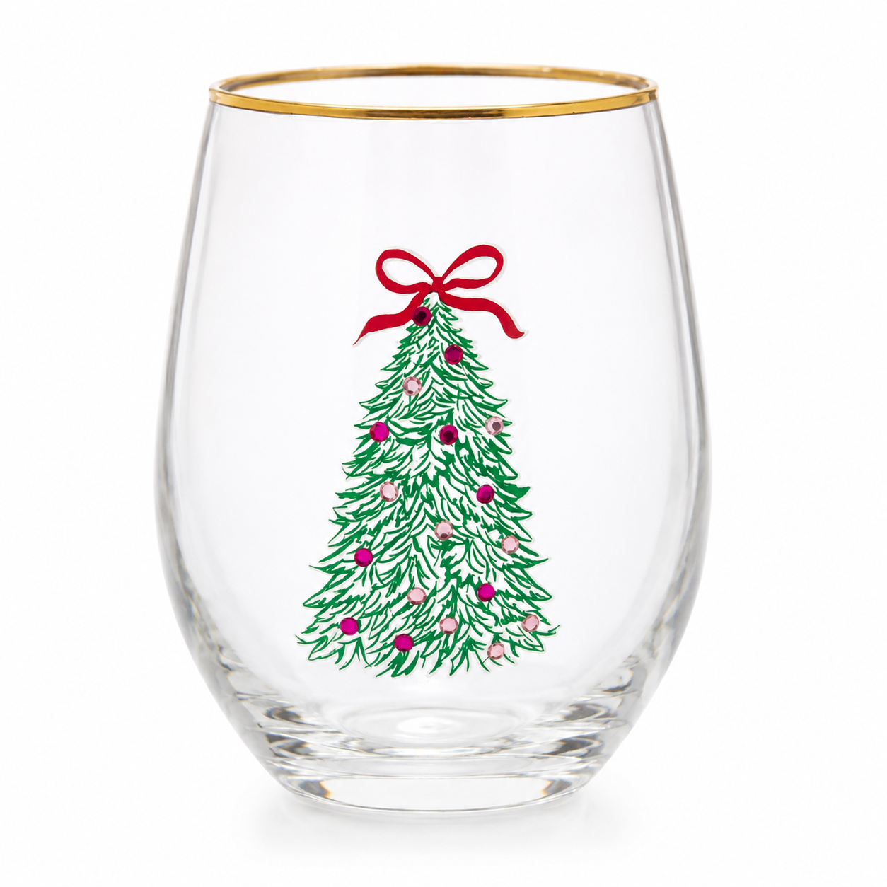 Mary Square Rosy Woodlands Rhinestone Glassware