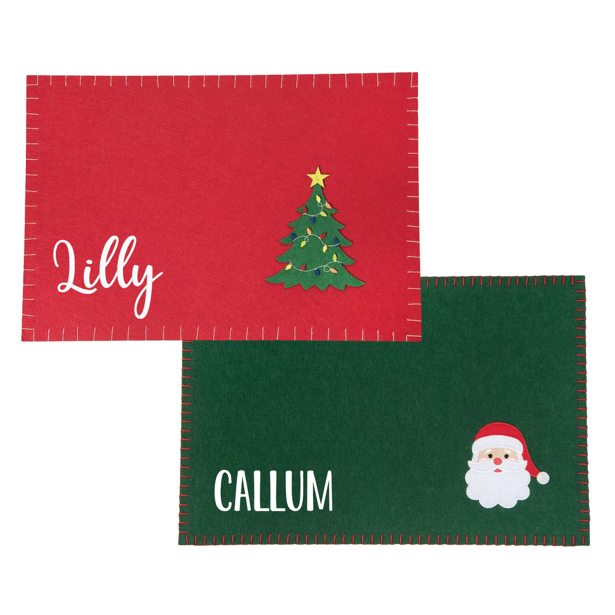 Personalized Holiday Rectangle Placemats - 2 Styles