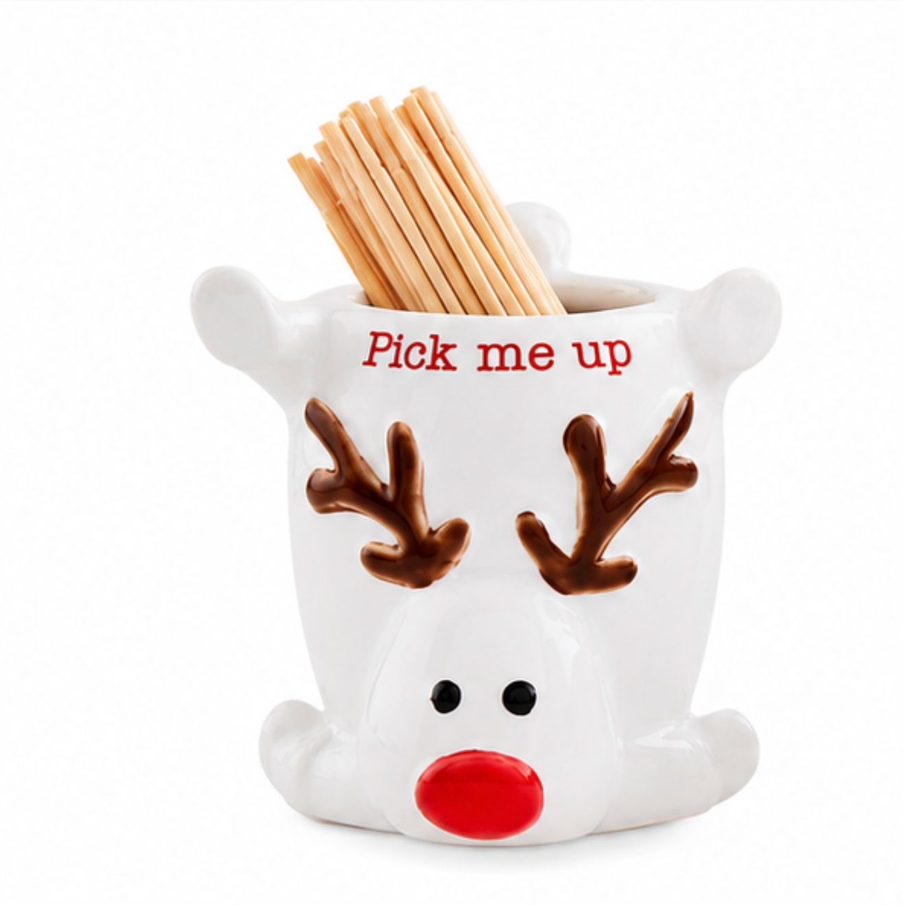 Mud Pie Christmas Toothpick Holder Set - 4 Styles