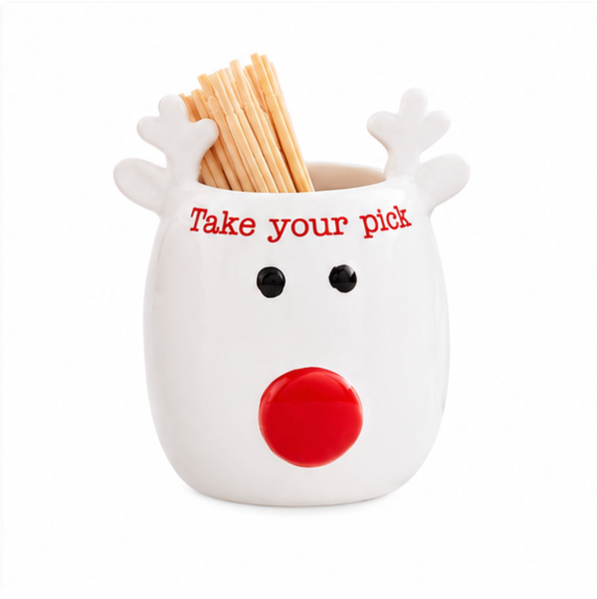 Mud Pie Christmas Toothpick Holder Set - 4 Styles