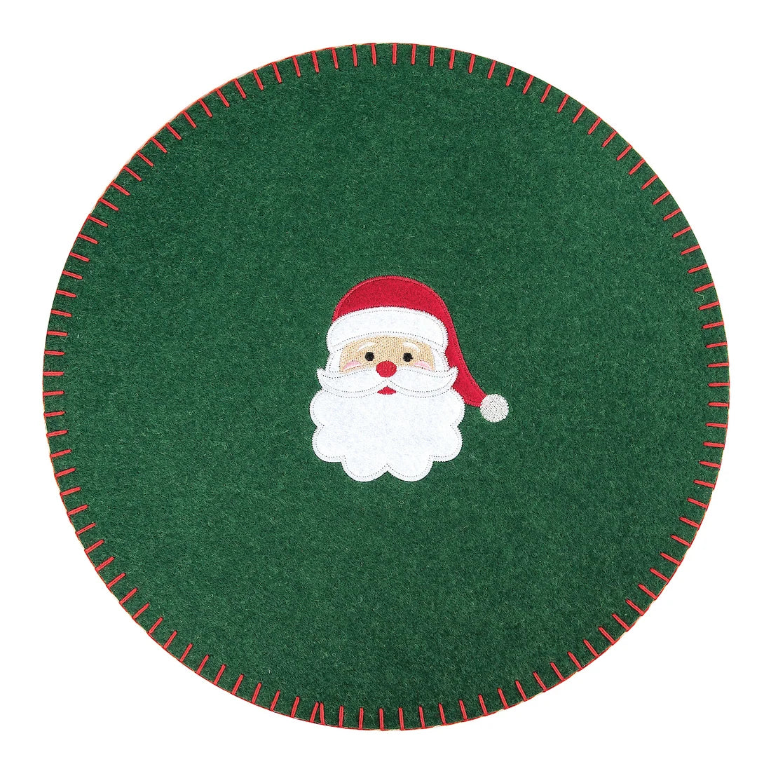 Personalized Holiday Gnome Felt Round Placemat