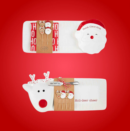 Mud Pie Santa and Rudolph Hostess Gift Sets