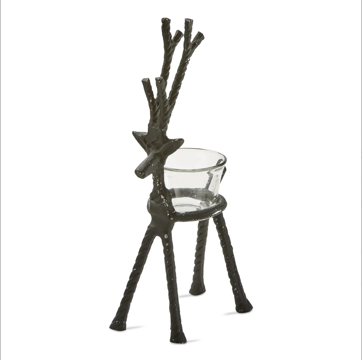 Rustic Reindeer Tea-light Holder - 2 Sizes