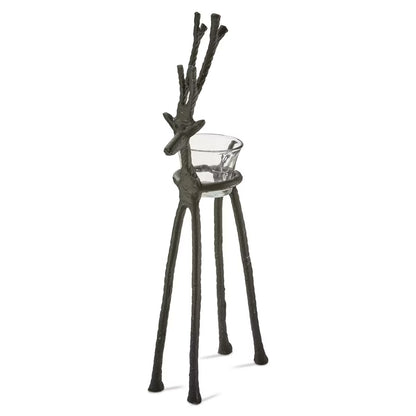 Rustic Reindeer Tea-light Holder - 2 Sizes