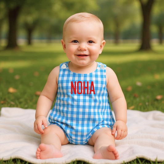 Baby Monogrammed Seersucker Sun Bubble