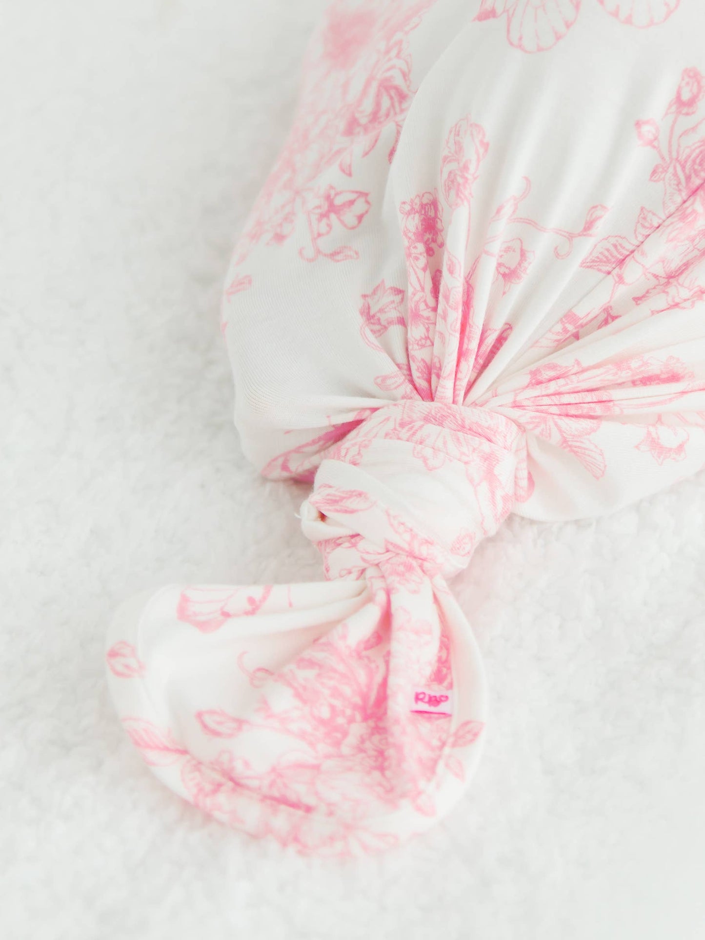 Baby Girls Pink Toile Bamboo Knotted Sleep Gift Set