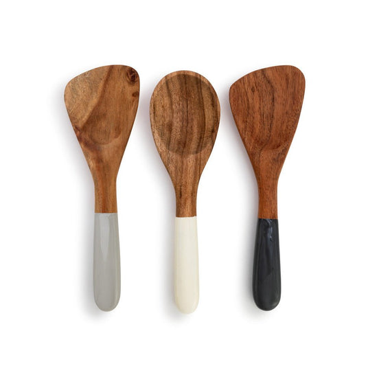 Acacia Wood Appetizer Spoons - Set of 3 - CeCe's Home & Gifts