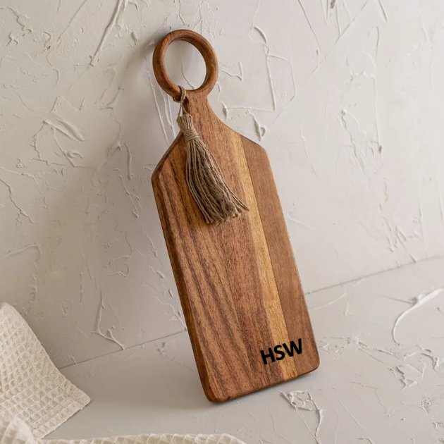Foreside Home & Garden Acacia Wood Camellia Large Cutting Board | CeCe's Home & Gifts
