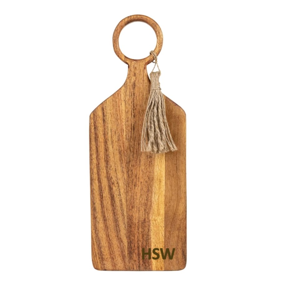 Foreside Home & Garden Acacia Wood Camellia Large Cutting Board | CeCe's Home & Gifts
