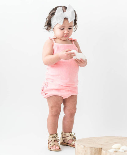 Girls White Big Bow Headband