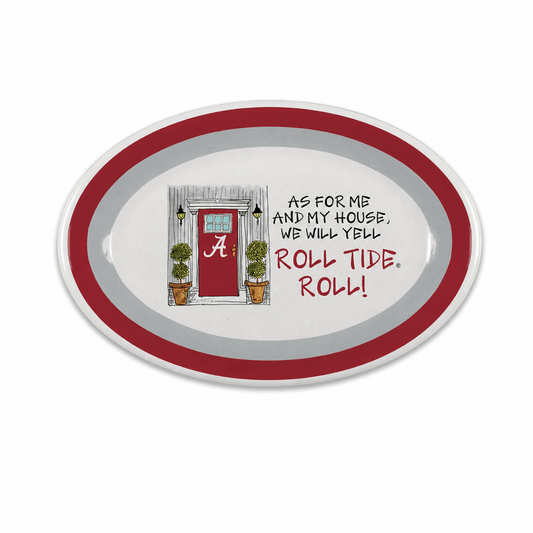 MAGNOLIA LANE Alabama “As for Me” Large Oval Melamine Platter | CeCe's Home & Gifts