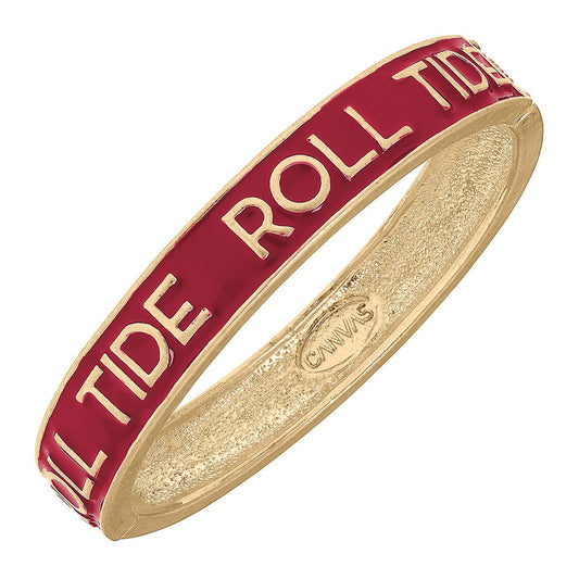 Alabama Crimson Tide Enamel Hinge Bangle - CeCe's Home & Gifts