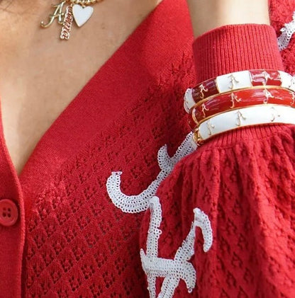 Canvas Style Alabama Crimson Tide Enamel Hinge Bangle | Canvas Style | CeCe's Home & Gifts