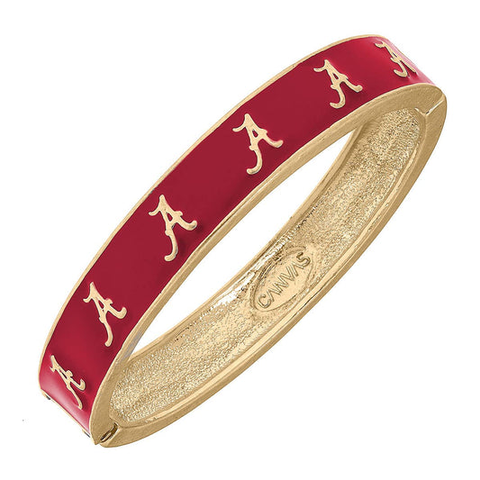 Alabama Crimson Tide Enamel Logo Hinge Bangle - CeCe's Home & Gifts