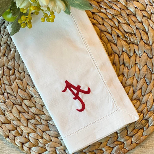 Alabama Crimson Tide Linen Dinner Napkins - CeCe's Home & Gifts