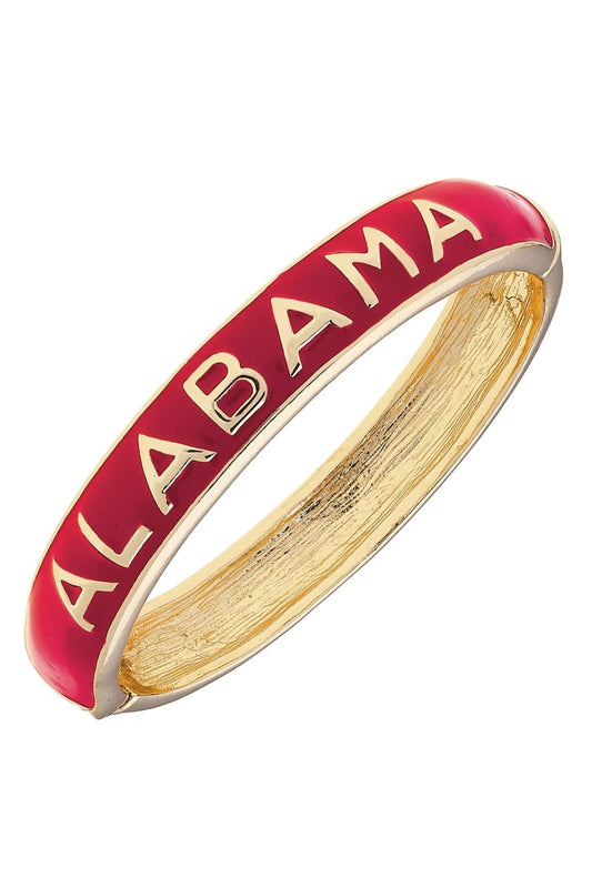 Canvas Style Alabama Crimson Tide Sculpted Enamel Hinge Bangle | Canvas Style | CeCe's Home & Gifts