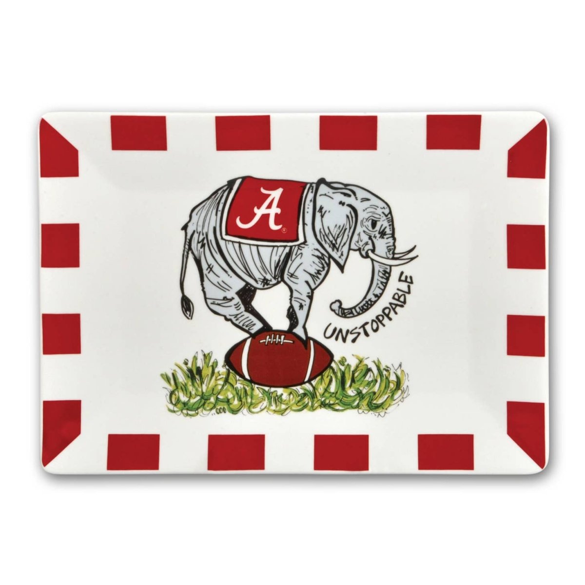 Alabama "Unstoppable" Elephant Ceramic Platter - CeCe's Home & Gifts