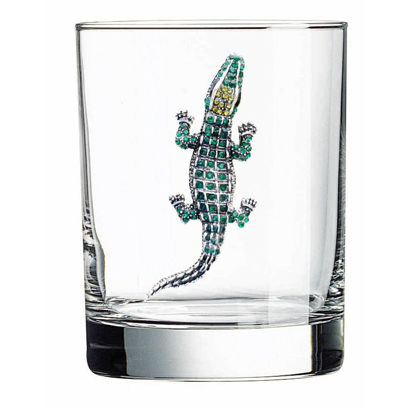 Alligator Jeweled Double Old-Fashioned Glass - CeCe's Home & Gifts