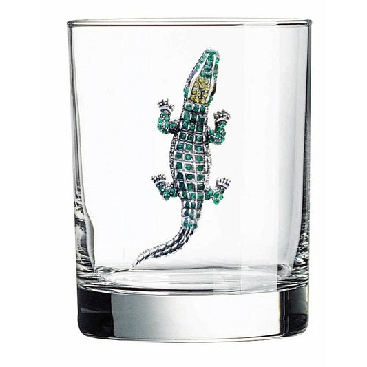 Alligator Jeweled Double Old-Fashioned Glass - CeCe's Home & Gifts