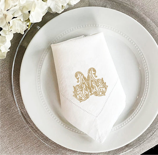 CeCe's Home & Gifts Antique Monogrammed Linen Dinner Napkin | CeCe's Home & Gifts