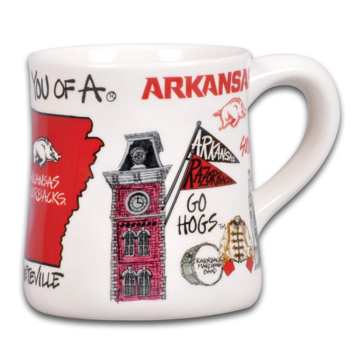 Magnolia Lane Arkansas Razorbacks Icon Mug | CeCe's Home & Gifts