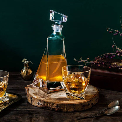 JoyJolt Atlas Crystal 5-Piece Decanter Set | CeCe's Home & Gifts