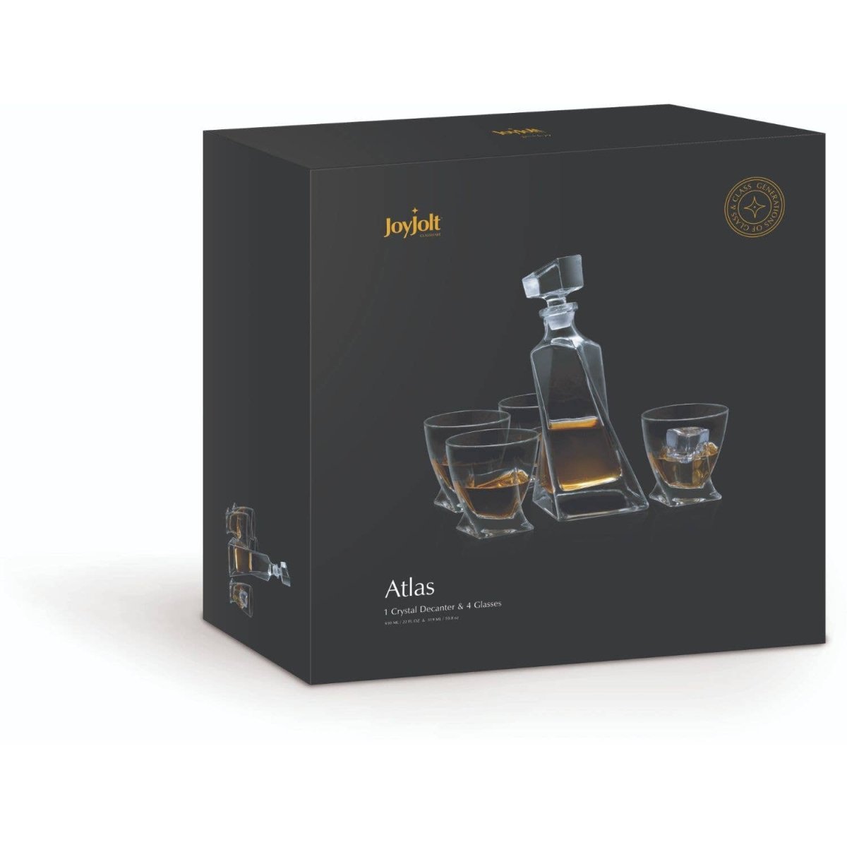 JoyJolt Atlas Crystal 5-Piece Decanter Set | CeCe's Home & Gifts