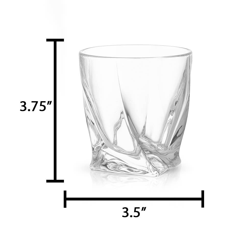 JoyJolt Atlas Crystal Whiskey Glasses - Set of 2 | CeCe's Home & Gifts
