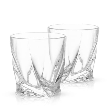 JoyJolt Atlas Crystal Whiskey Glasses - Set of 2 | CeCe's Home & Gifts